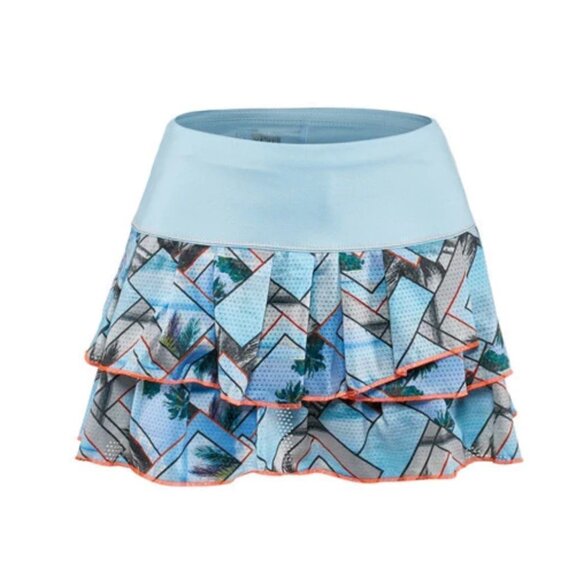 Lucky in Love ~ Sea Breeze Print Tier Tennis Pickleball Skort - L / 12 - Worn 1X - Picture 3 of 15